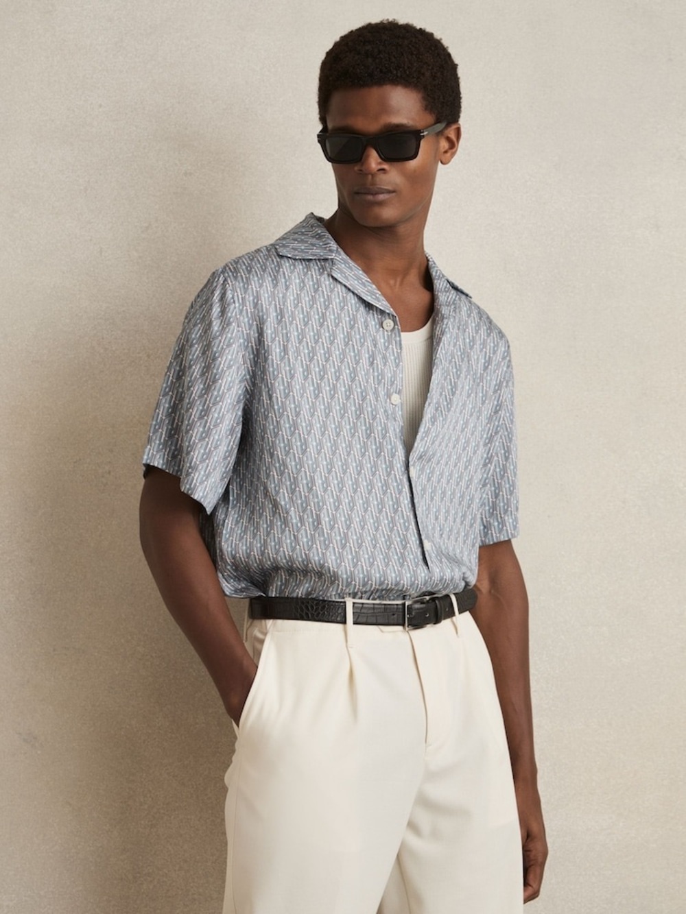 Reiss shirt Button Down Shirt Cuban Collar